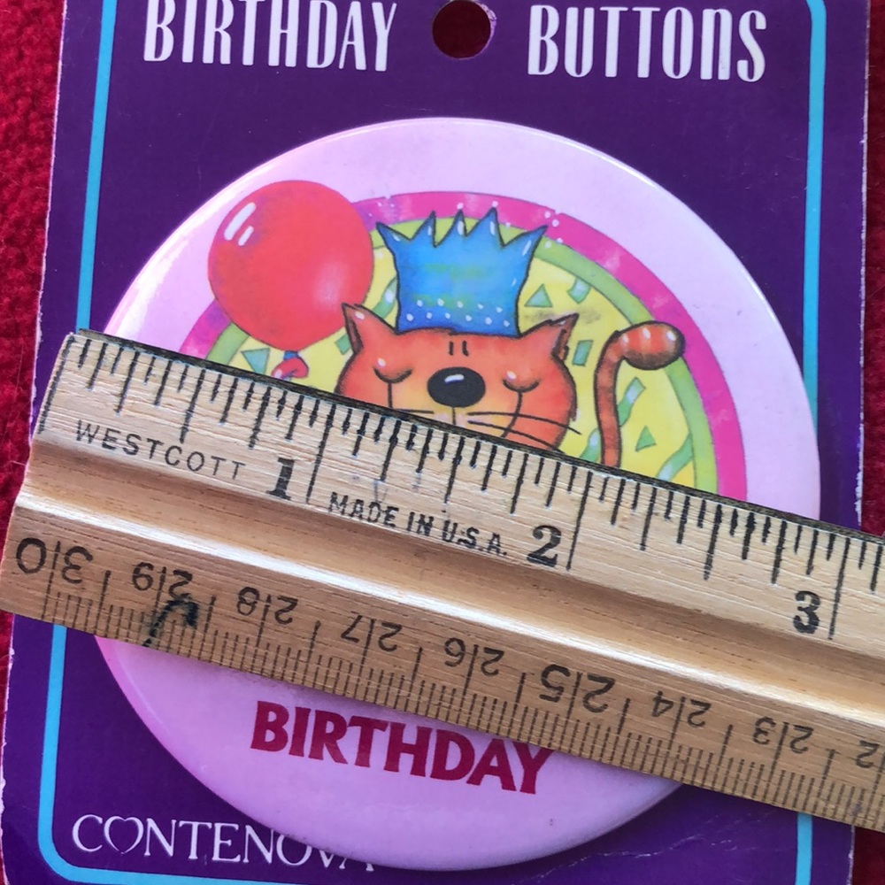 Vintage RACHEL’S BIRTHDAY button pin - Picture 6 of 7